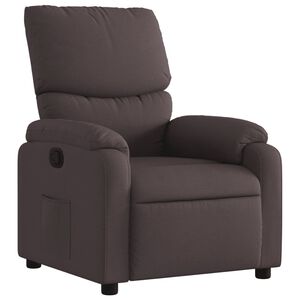 vidaXL Reclinerf&aring;t&ouml;lj m&ouml;rkbrun tyg
