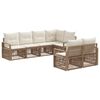 vidaXL Tr&auml;dg&aring;rdsoffset 7 st 7-Antal sittplatser Beige konstrotting