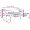 vidaXL Utdragbar sängram bäddsoffa grå metall 90x200 cm