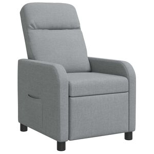 vidaXL Recliner Ljusgr&aring; Tyg