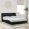 vidaXL Bed Frame without Mattress Black 160x200 cm Velvet