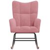 vidaXL Gungstol rosa sammet