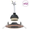 vidaXL Spotlight 12 pcs Koppar 9 x 9 x 2.5 cm Metall