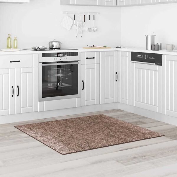 vidaXL Anti-glid Shaggy Matta Brun 120 x 120 cm PP