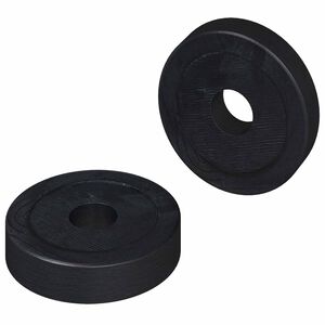 vidaXL passar f&ouml;r Platt Tv&auml;tt 2 st Svart &empty;15 x 3 mm PVC kopolymer