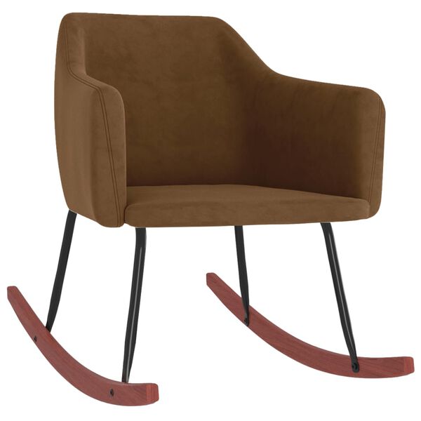 vidaXL Gungstol brun sammet