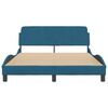 vidaXL Bed Frame with Headboard "Dover" Blue 120x200 cm Velvet