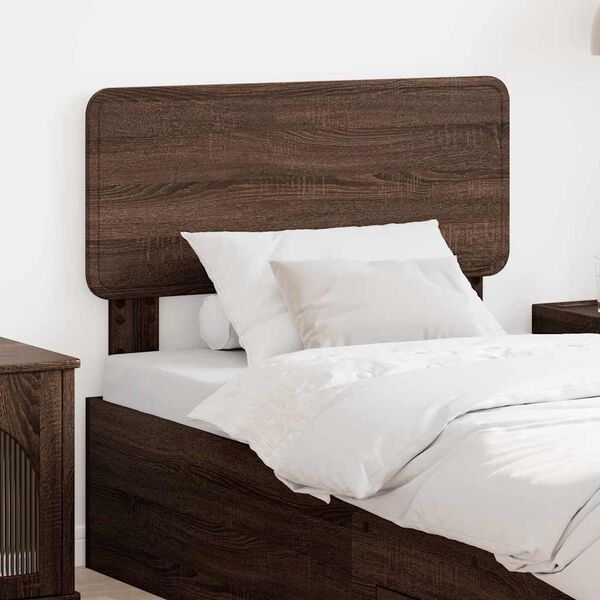 vidaXL Huvudgavel med huvudgavel Brun Ek 80 cm Konstruerat tr&auml;