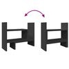 vidaXL Skrivbordshyllor svart 38,5x17x39 cm konstruerat trä
