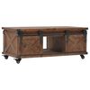 vidaXL Soffbord massivt grantr&auml; 91x51x38 cm brun