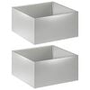 vidaXL Tr&auml;dg&aring;rdsplanterare 2 st Silver 80 x 80 x 40 cm