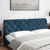 vidaXL Headboard Cushion Blue 180 cm Velvet
