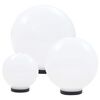 vidaXL Globlampa LED set 3 st sf&auml;riska 20/30/40 cm PMMA