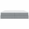 vidaXL F&ouml;rvaringss&auml;ng med madrass Ljusgr&aring; 200 x 200 cm Polyester