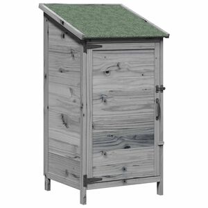 vidaXL Tr&auml;dg&aring;rdshus med tak Gr&aring; 59 x 56 x 113,5 cm Massivt Furu