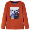 vidaXL T-shirt med l&aring;nga &auml;rmar f&ouml;r barn ljusorange 104