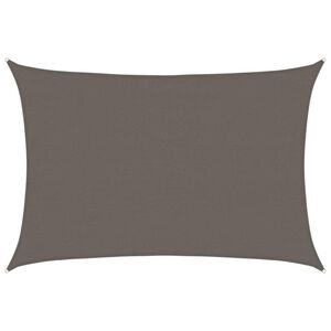 vidaXL Solsegel HDPE rektangul&auml;rt 4x6 m antracit
