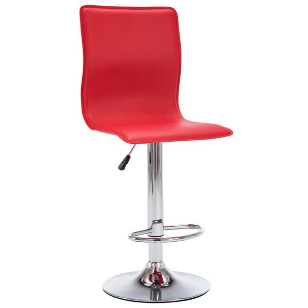 vidaXL Barstolar 2 st r&ouml;d konstl&auml;der