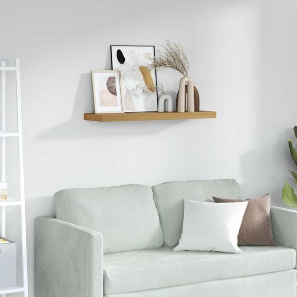 vidaXL V&auml;gg hylla V&auml;ggmonterad Brun 90 x 23,5 x 4 cm Konstruerat tr&auml;