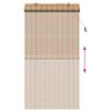 vidaXL Rullgardin med gardiner Natur 100 x 220 cm Bambu