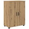 vidaXL Badrumssk&aring;p Artisan Ek 60 x 35 x 80 cm Konstruerat tr&auml;, Metall