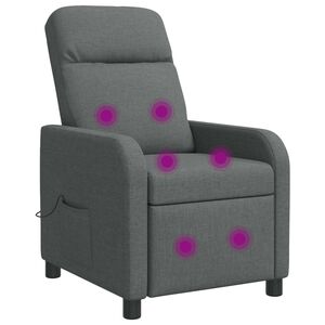 vidaXL Massagef&aring;t&ouml;lj M&ouml;rkgr&aring; Tyg