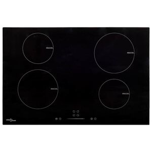 vidaXL Induktionsh&auml;ll med 4 plattor touchkontroll glas 77 cm 7000 W
