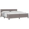 vidaXL B&auml;ddfj&auml;der med kudde med huvudgavel Taupe 200 x 200 cm tyg