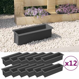 vidaXL Bloml&aring;dor f&ouml;r Europallar 12 st gr&aring; 36x13,5x9,5 cm PP