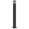 vidaXL Utomhusgolvlampa med eluttag svart 110 cm aluminium