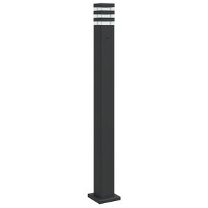 vidaXL Utomhusgolvlampa med eluttag svart 110 cm aluminium