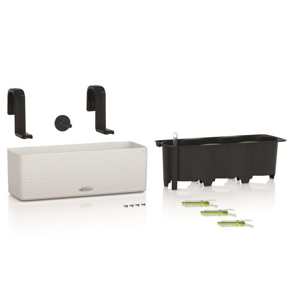 LECHUZA Blomkruka CUBE color triple med fästen vit 13680