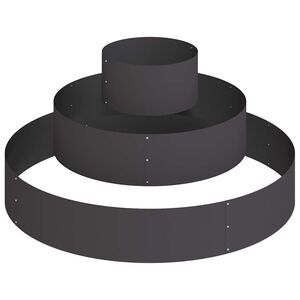 vidaXL Tr&auml;dg&aring;rdsplanterare Svart 120 x 120 x 20 cm Kallvalsat st&aring;l