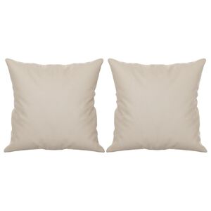vidaXL Prydnadskuddar 2 st gr&auml;ddvit 40x40 cm mikrofibertyg