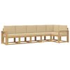 vidaXL Utomhussoffset 6 st Vit och Beige Polyester