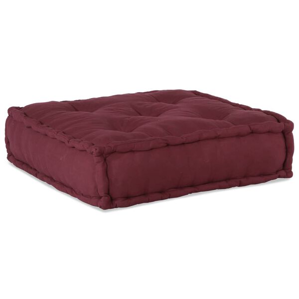 vidaXL Modulär soffa 4 pcs Bordeaux tyg
