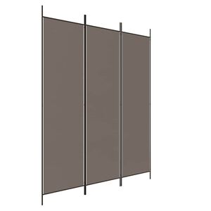 vidaXL Rumsavdelare 3 paneler antracit 150x220 cm tyg
