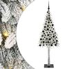 vidaXL Julgran med 300 LED-lampor med stativ Vit 180 cm PE och St&aring;l