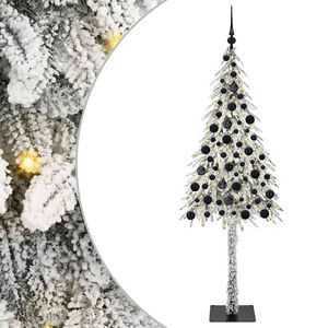 vidaXL Julgran med 300 LED-lampor med stativ Vit 180 cm PE och St&aring;l