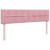 vidaXL Ottoman s&auml;ngram med madrasser rosa 180x200 cm sammet