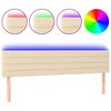 vidaXL S&auml;nggavel LED gr&auml;ddvit 180x5x78/88 cm tyg