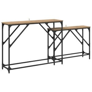 vidaXL Konsolbord 2 st Artisan Ek 100 x 28 x 75 cm Konstruerat tr&auml;