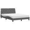vidaXL Bed with Mattress Dark Grey 120x200 cm Fabric