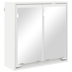 vidaXL Badrumsspegelsk&aring;p Vit 60 x 20 x 60 cm Konstruerat tr&auml;
