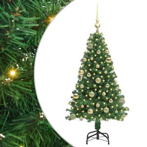 vidaXL Konstgjord julgran Gr&ouml;n 120 cm PVC och St&aring;l och Plast