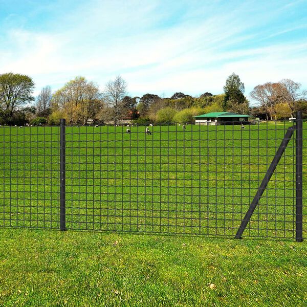 vidaXL Eurofence st&aring;l 25x1,5 m gr&aring;