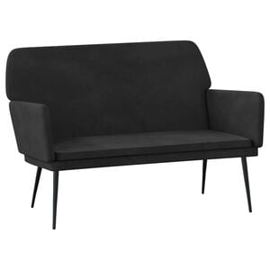 vidaXL B&auml;nk svart 108x79x79 cm sammet