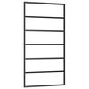 vidaXL Skjutdörr med beslag svart 102x205 cm ESG-glas