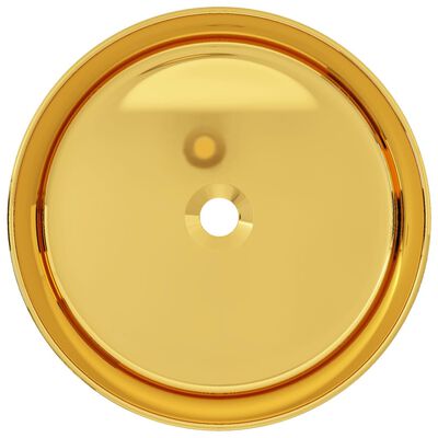 vidaXL Handfat 40x15 cm keramik guld
