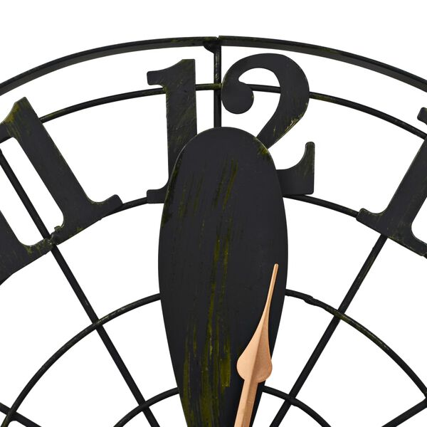 vidaXL V&auml;ggklocka f&ouml;r utomhusbruk vintage 46 cm